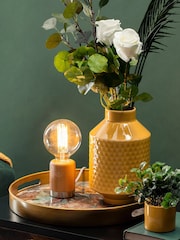 BHS Brown Theo Ash Table Lamp - Image 1 of 4