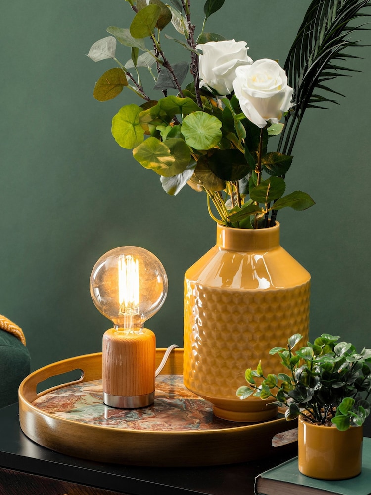 BHS Brown Theo Ash Table Lamp - Image 1 of 4 BHS Brown Theo Ash Table Lamp - Image 1 of 4