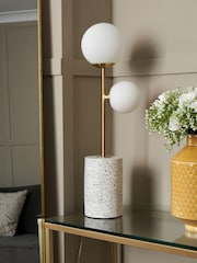 BHS White Forella Terrazzo Table Lamp - Image 2 of 7