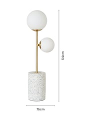 BHS White Forella Terrazzo Table Lamp - Image 4 of 7