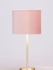 BHS Pink Velvet Table Lamp - Image 2 of 5