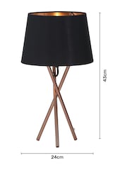 BHS Copper Drey Table Lamp - Image 4 of 5