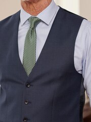 Navy Blue Signature Cerruti 100% Wool Sharkskin Suit Waistcoat - Image 4 of 10
