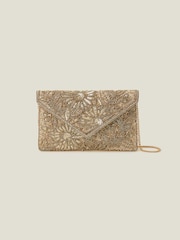 Accessorize Gold Tara Clutch Bag - Image 2 of 3