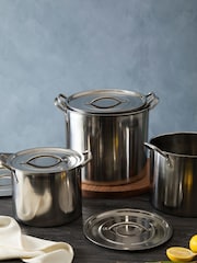 Essentials by Premier Silver Set of 4 Stainless Steel Stockpot - Image 1 of 4