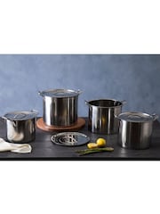 Essentials by Premier Silver Set of 4 Stainless Steel Stockpot - Image 3 of 4