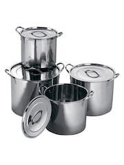 Essentials by Premier Silver Set of 4 Stainless Steel Stockpot - Image 4 of 4