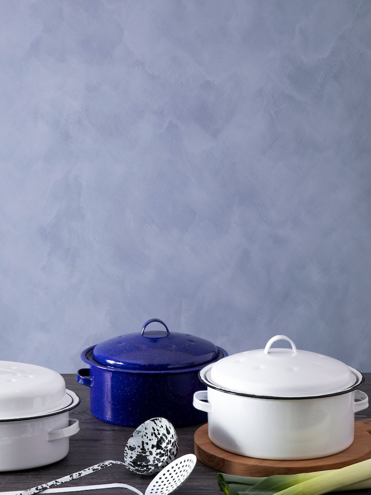 Essentials by Premier Blue Round Self Basting Roaster - Image 2 of 4