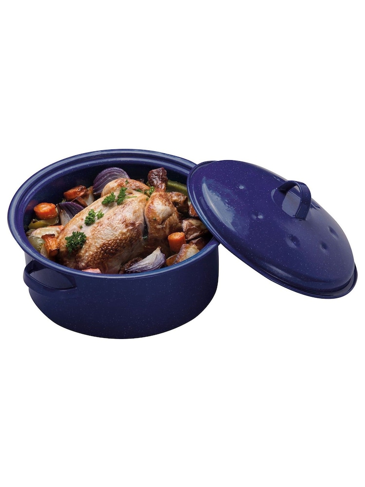 Essentials by Premier Blue Round Self Basting Roaster - Image 4 of 4