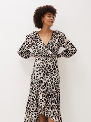 Phase Eight Multi Chelsie Leopard Wrap Dress - Image 1 of 1