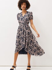 Phase Eight Zendaya Blue Floral Dress - Image 4 of 7