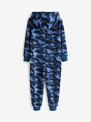 Blue Camouflage Fleece All-In-One (3-16yrs) - Image 5 of 5