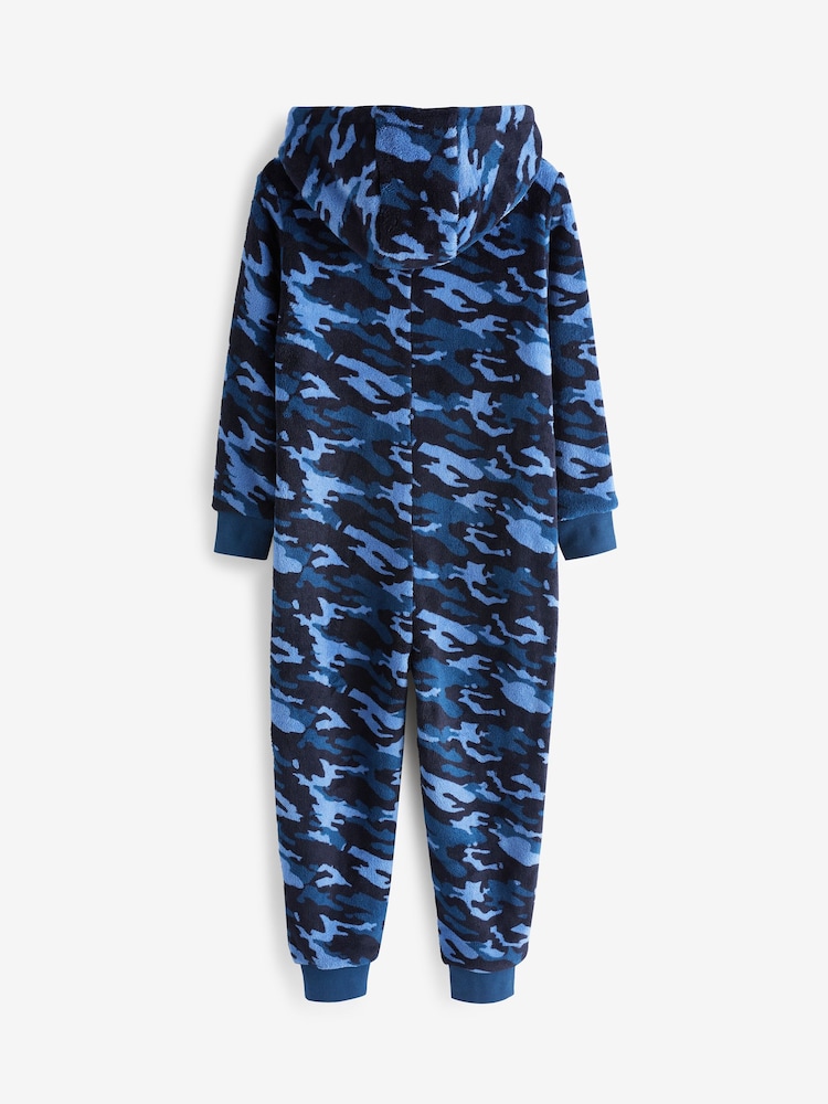 Blau mit Camouflagemuster - Fleece-Einteiler (3–16 J.) - Bild 5 von 5 Blau mit Camouflagemuster - Fleece-Einteiler (3–16 J.) - Bild 5 von 5