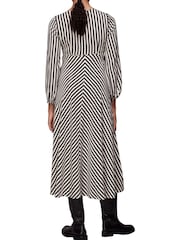 Whistles Misha Black Diagonal Print Dress - Image 2 of 3