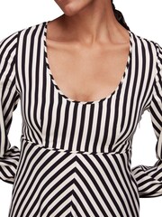 Whistles Misha Black Diagonal Print Dress - Image 3 of 3