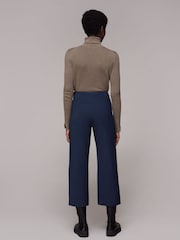 Whistles Blue Camilla Wide Leg Trousers - Image 2 of 5