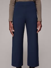 Whistles Blue Camilla Wide Leg Trousers - Image 3 of 5