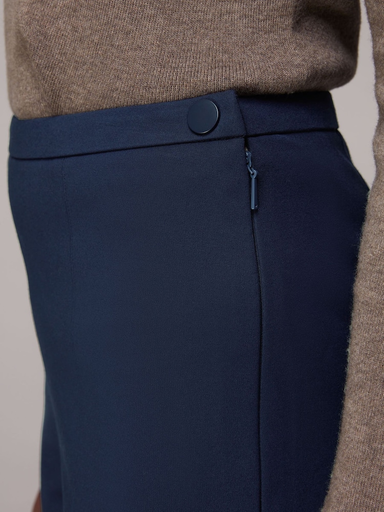 Whistles Blue Camilla Wide Leg Trousers - Image 4 of 4