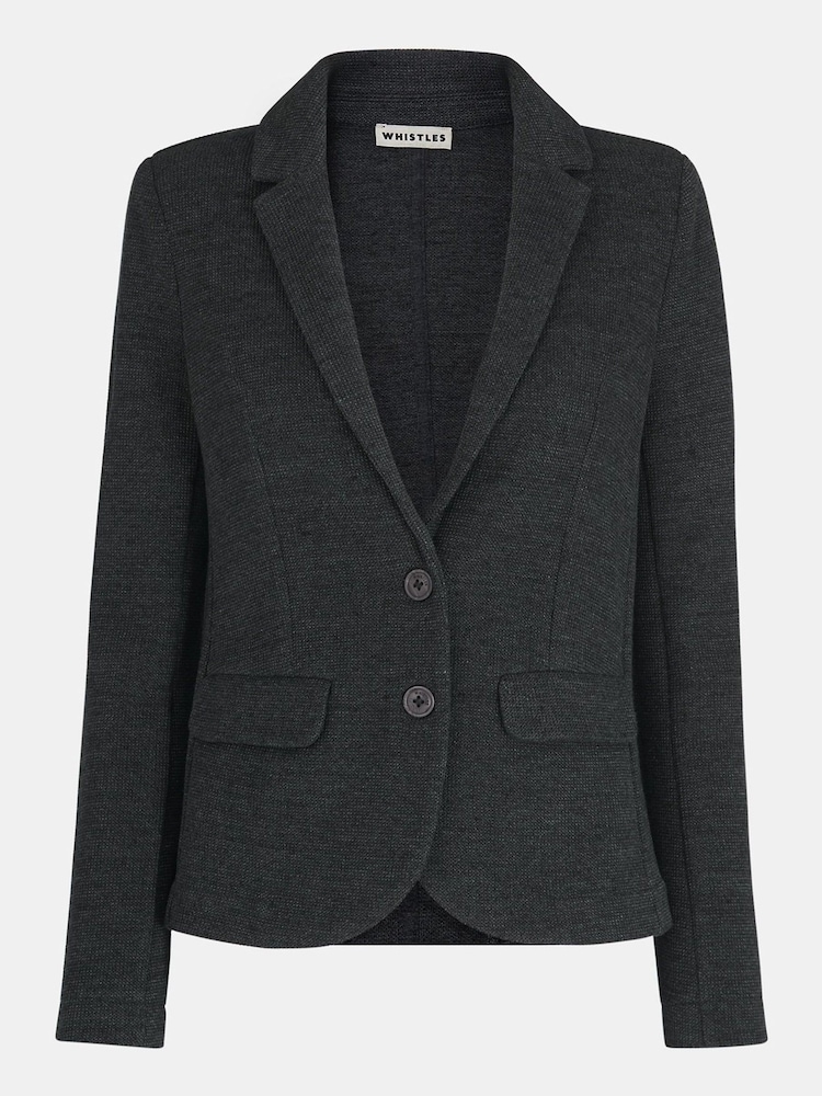 Whistles Grey Slim Jersey Jacket - Image 5 of 5