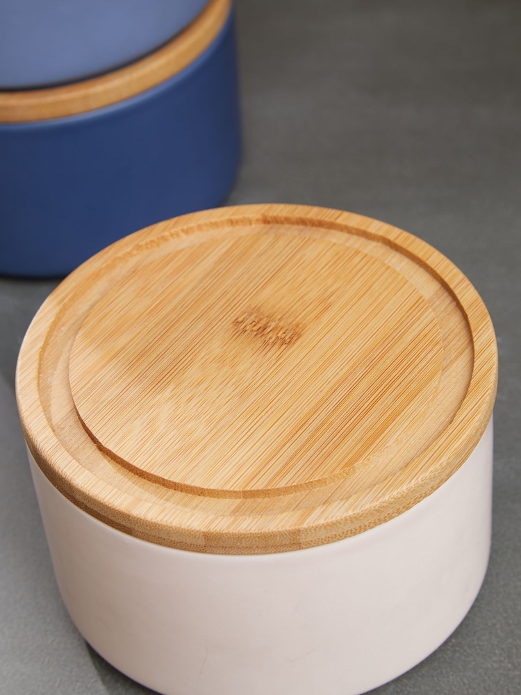 Interiors by Premier Blue Fenwick Storage Canisters Set of 3 - Image 3 of 3