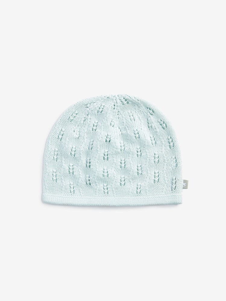 The Little Tailor Cotton Pointelle Knitted Baby Hat - Image 1 of 2