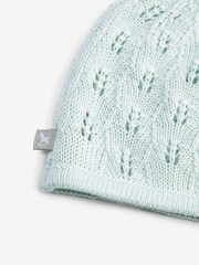 The Little Tailor Cotton Pointelle Knitted Baby Hat - Image 2 of 2
