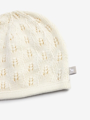 The Little Tailor 100% Cotton Pointelle Knitted Baby Hat - Image 3 of 3