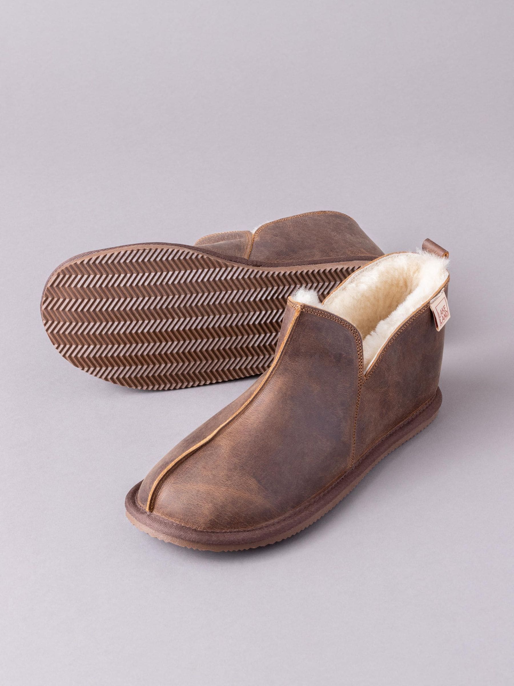 Buy Lakeland Leather Brown Slipper Boots from Next USA