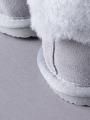 Lakeland Leather Light Grey Ladies Sheepskin Boots Slippers - Image 5 of 5