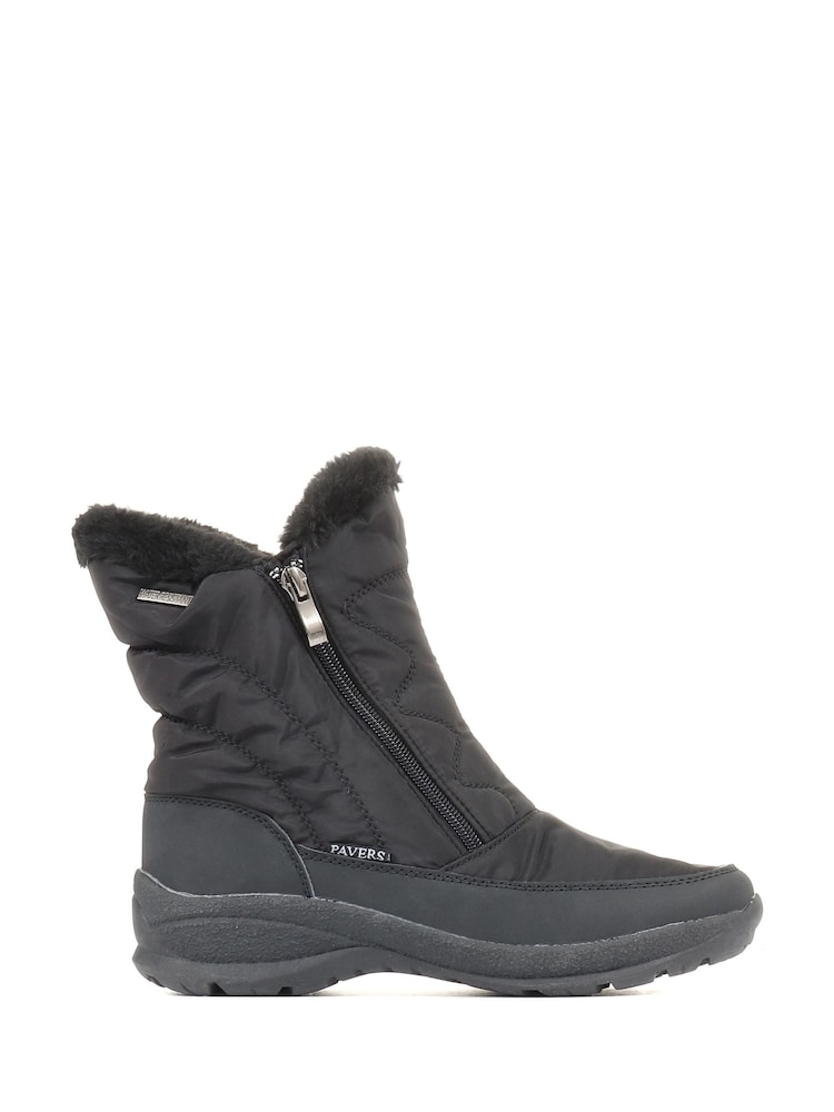 Pavers Ladies Faux Fur Lined Weather Boots - Image 1 of 9