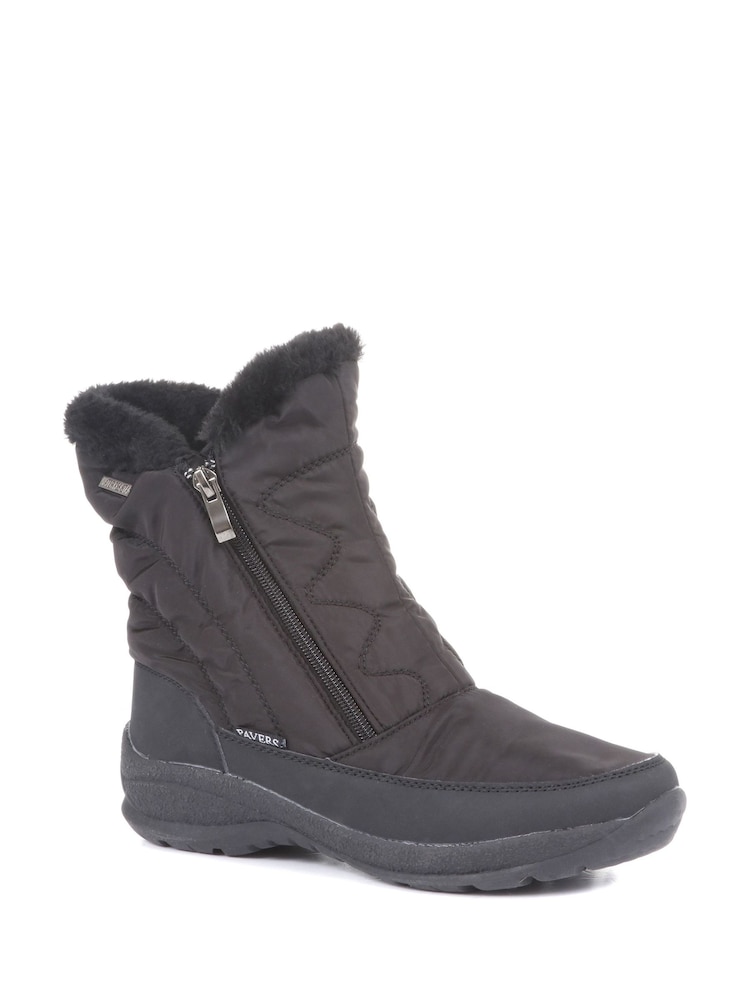 Pavers Ladies Faux Fur Lined Weather Boots - Image 2 of 9