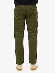 Superdry Green Cotton Core Cargo Utility Trousers - Image 3 of 5