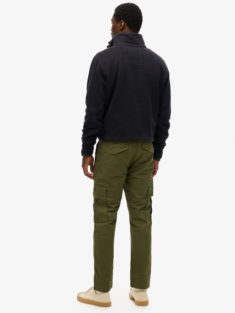 Superdry Green Cotton Core Cargo Utility Trousers - Image 5 of 5