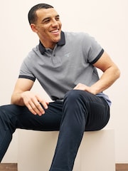 أزرق داكن أزرق - قميص بولو رياضي من القطن 100% للرجال من ‎Barbour®‎ - صورة 3 من 5