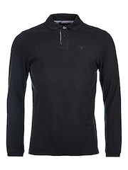 Zwart - Barbour® 100% katoenen onmisbaar sport-poloshirt met lange mouwen - Image 6 of 8