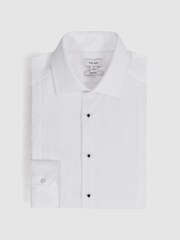 Reiss White Marcel - Double Cuff Slim Fit Double Cuff Tuxedo Shirt - Image 2 of 7
