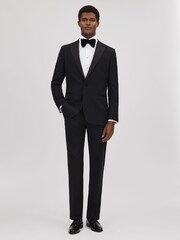 Reiss White Marcel - Double Cuff Slim Fit Double Cuff Tuxedo Shirt - Image 3 of 7