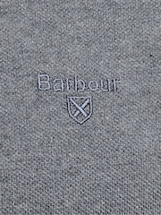 Barbour® Charcoal Grey 100% Cotton Essential Long Sleeve Sports Polo Shirt - Image 7 of 8