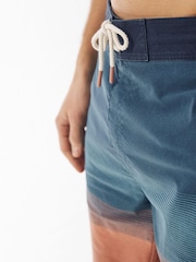 FatFace Mens Blue Camber Ombre Stripe Swim Shorts - Image 3 of 4