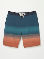 FatFace Mens Blue Camber Ombre Stripe Swim Shorts - Image 4 of 4