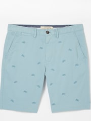 FatFace Mens Blue Mawes Embroidered Bike Shorts - Image 1 of 1