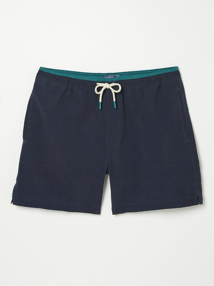 FatFace Mens Blue Trevose Plain Swimmers - Image 1 of 4 FatFace Mens Blue Trevose Plain Swimmers - Image 1 of 4