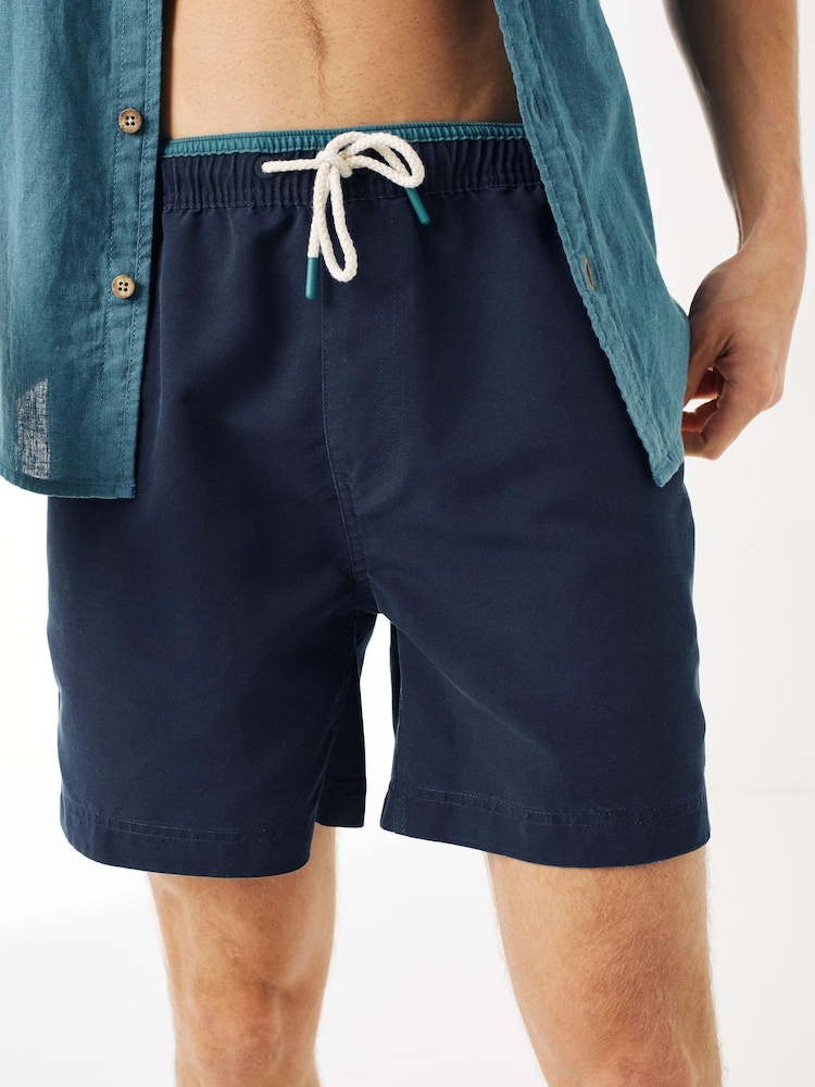 FatFace Mens Blue Trevose Plain Swimmers - Image 2 of 4 FatFace Mens Blue Trevose Plain Swimmers - Image 2 of 4