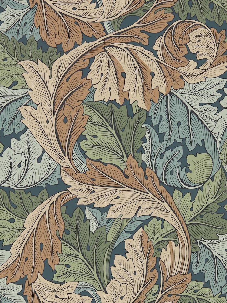 Morris & Co. Blue Acanthus 10.05M Wallpaper - Image 2 of 2
