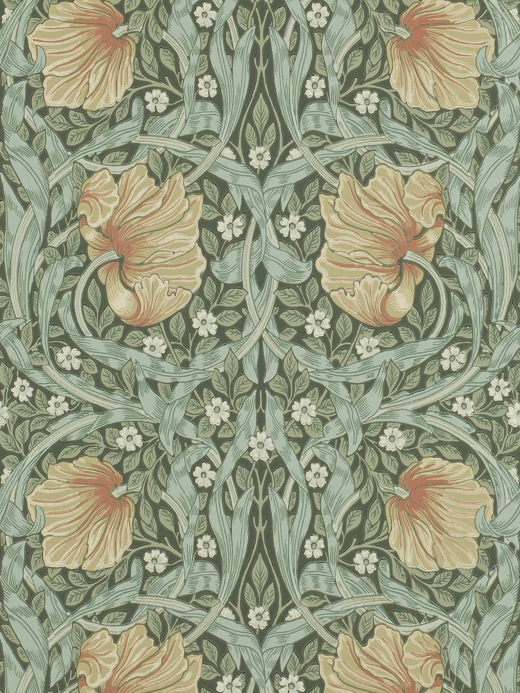 Morris & Co. Green Pimpernel 10.05M Wallpaper - Image 2 of 2