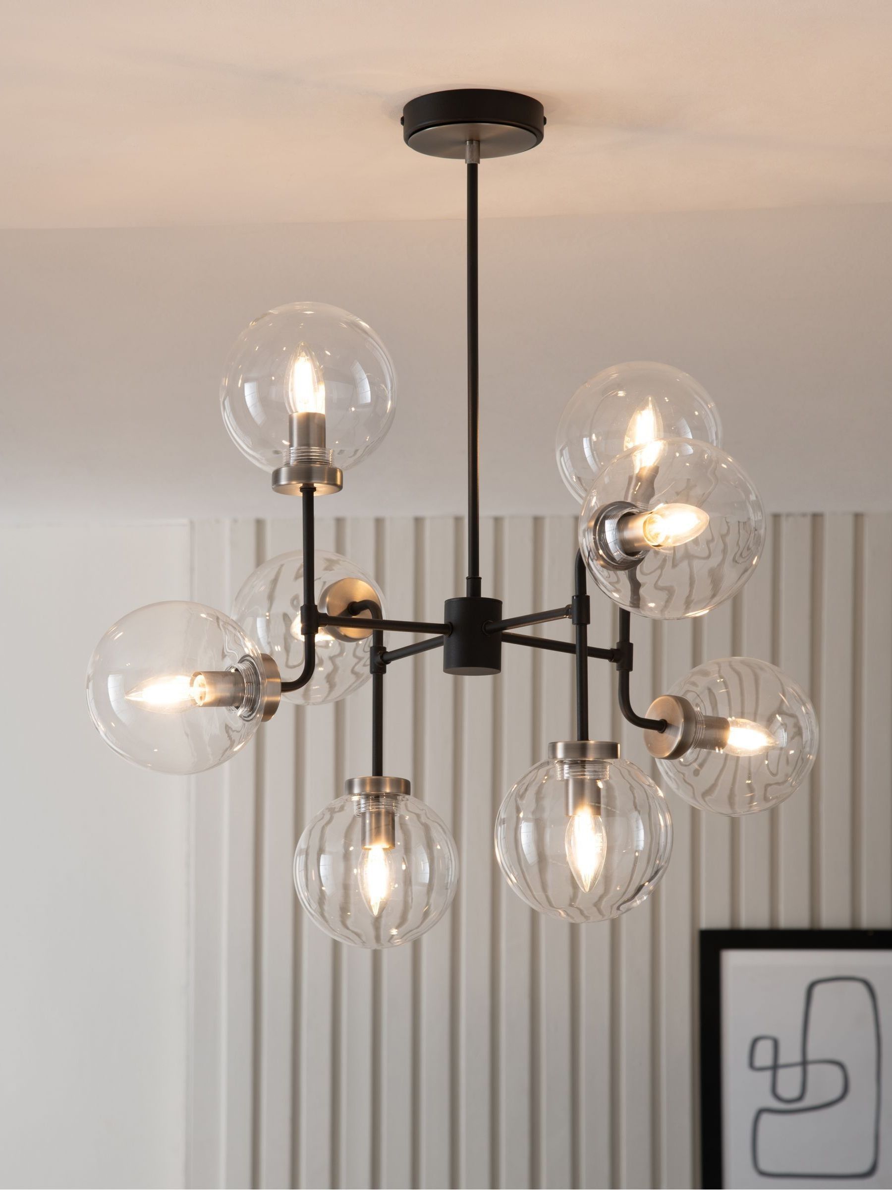 Black Jackson 8 Light Ceiling Light Fitting - Image 1 of 4