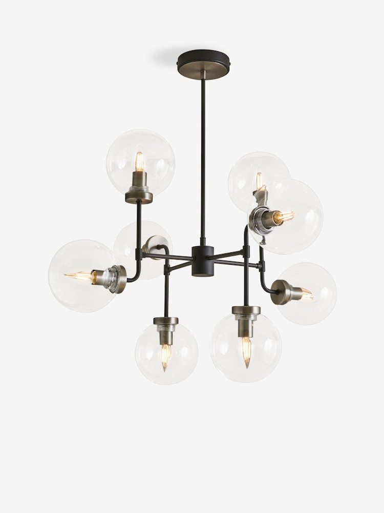 Black Jackson 8 Light Ceiling Light Fitting - Image 4 of 4