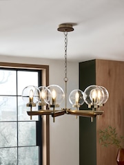 Brass Archer 6 Light Chandelier Light - Image 1 of 5