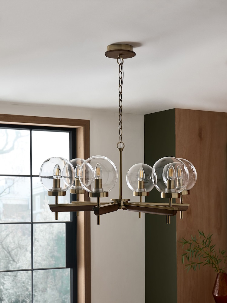 Brass Archer 6 Light Chandelier Light - Image 2 of 5