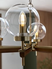 Brass Archer 6 Light Chandelier Light - Image 3 of 5